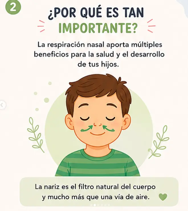 Respiración nasal en niños, diapositiva 2 de 6