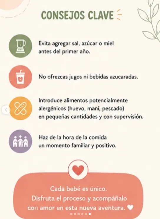Alimentación complementaria, diapositiva 6 de 6